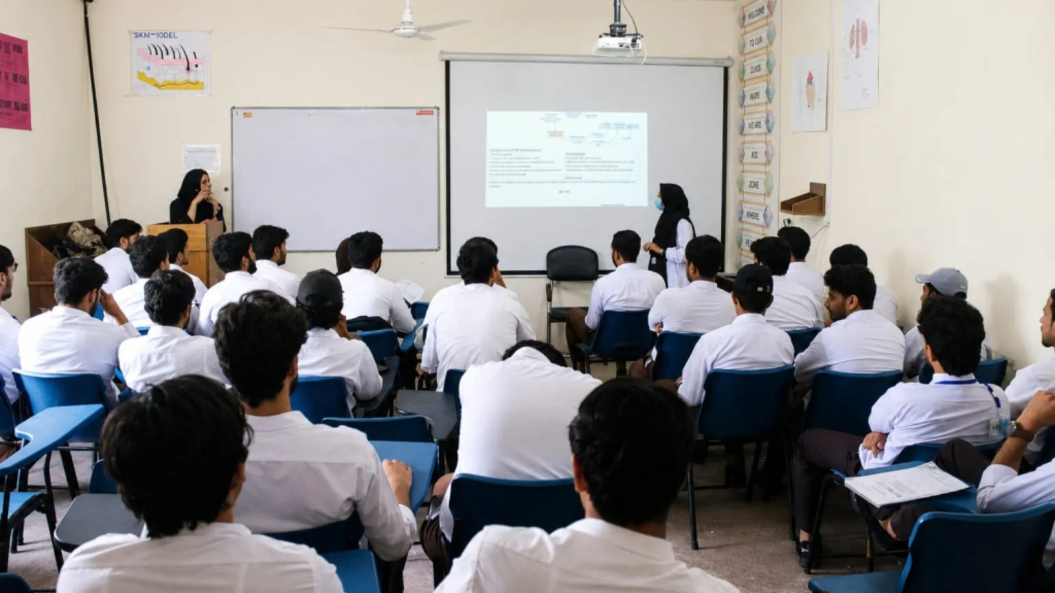 A lecture in progress at Abbottabad College of Nursing