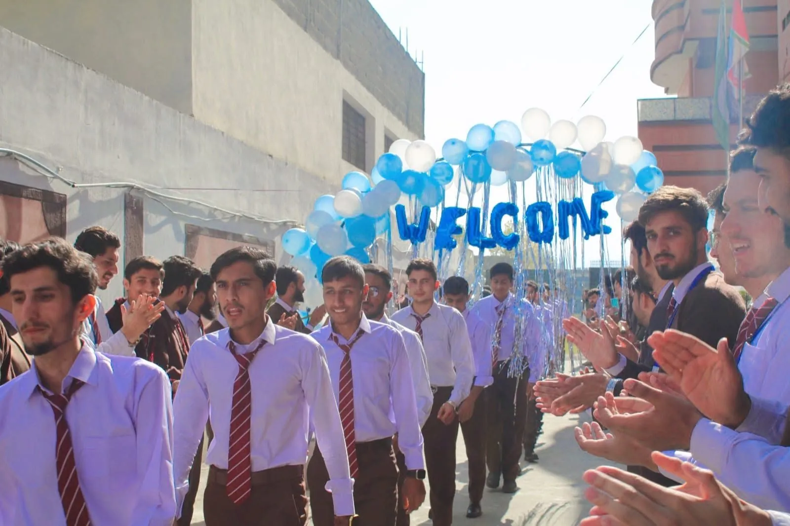 The welcome ceremony for new students